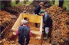 Lowering one of the chambers into position